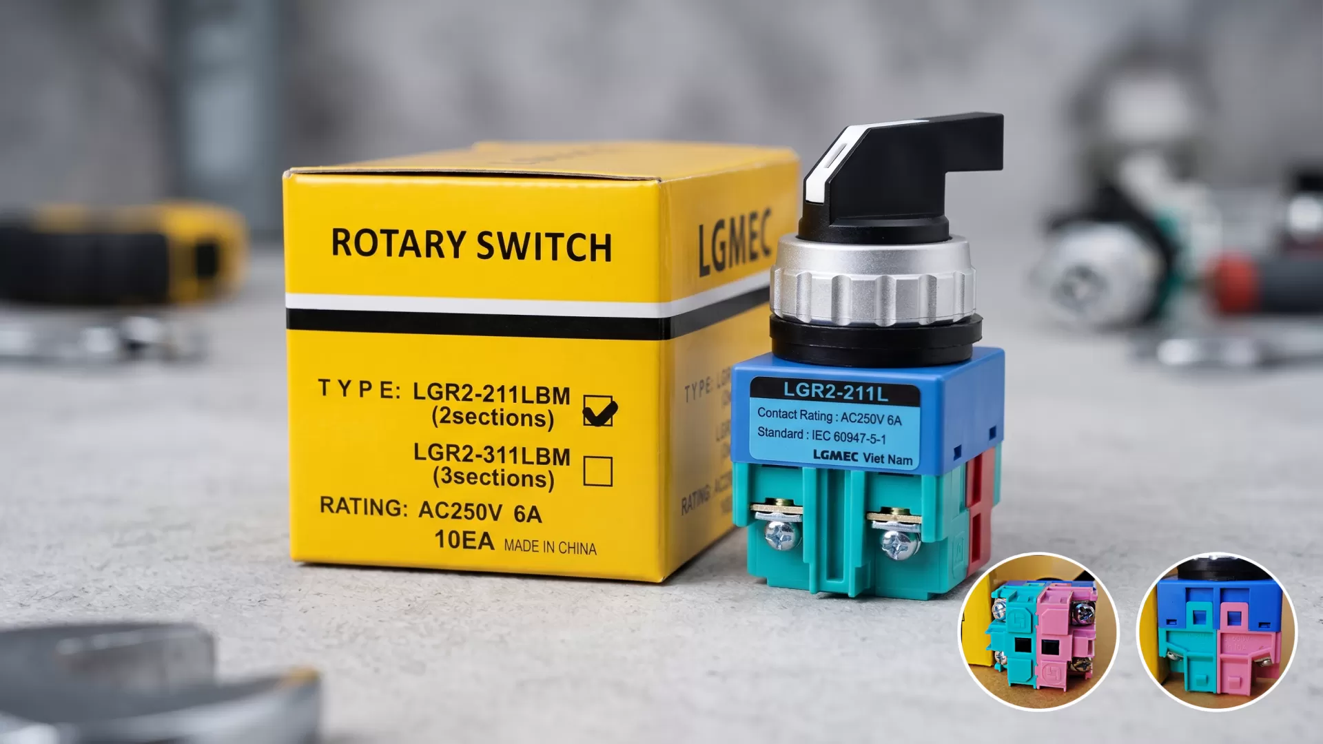 Công tắc xoay phi 25 (2 vị trí / 3 vị trí)