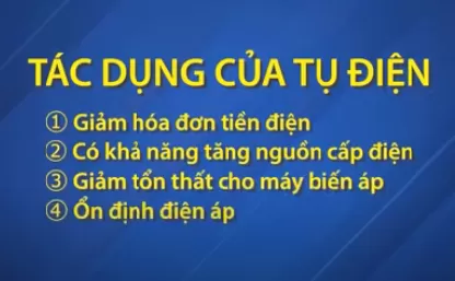 Tác dụng của tụ điện đối với hệ thống điện các khu công nghiệp!
